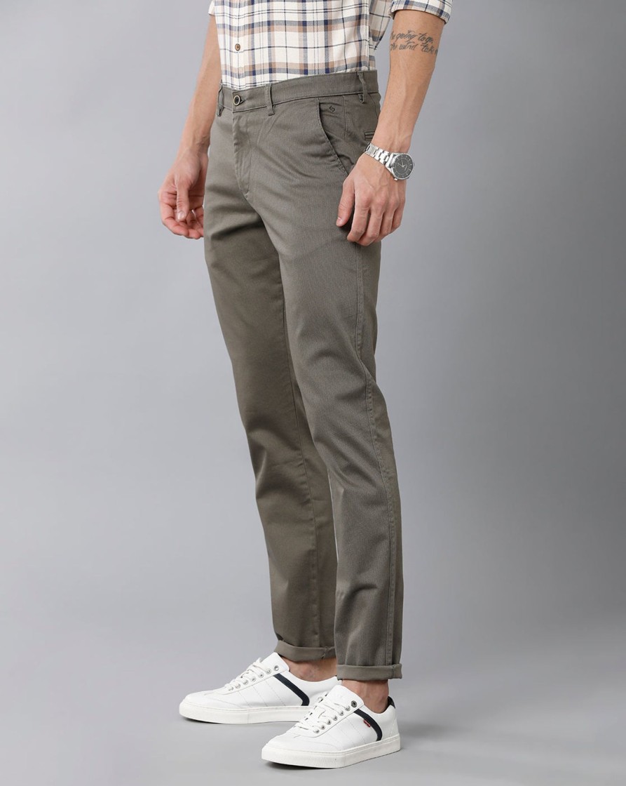 Trousers Classic Polo | Classic Polo Men'S 100% Cotton Moderate Fit Solid Pista Color Trouser | To1-36 D-Pis