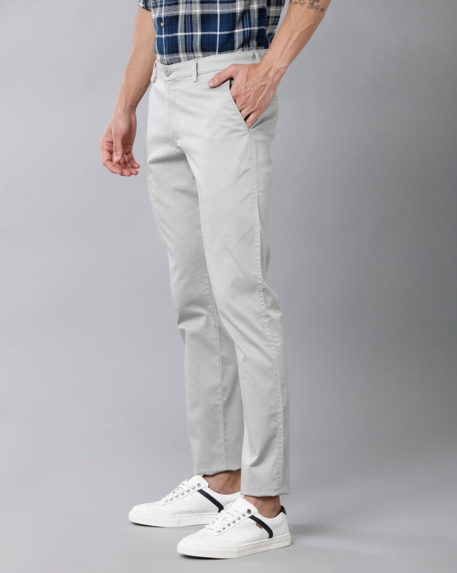 Trousers Classic Polo | Classic Polo Men'S 100% Cotton Moderate Fit Solid Ash Color Trouser | To1-36 A-Ash