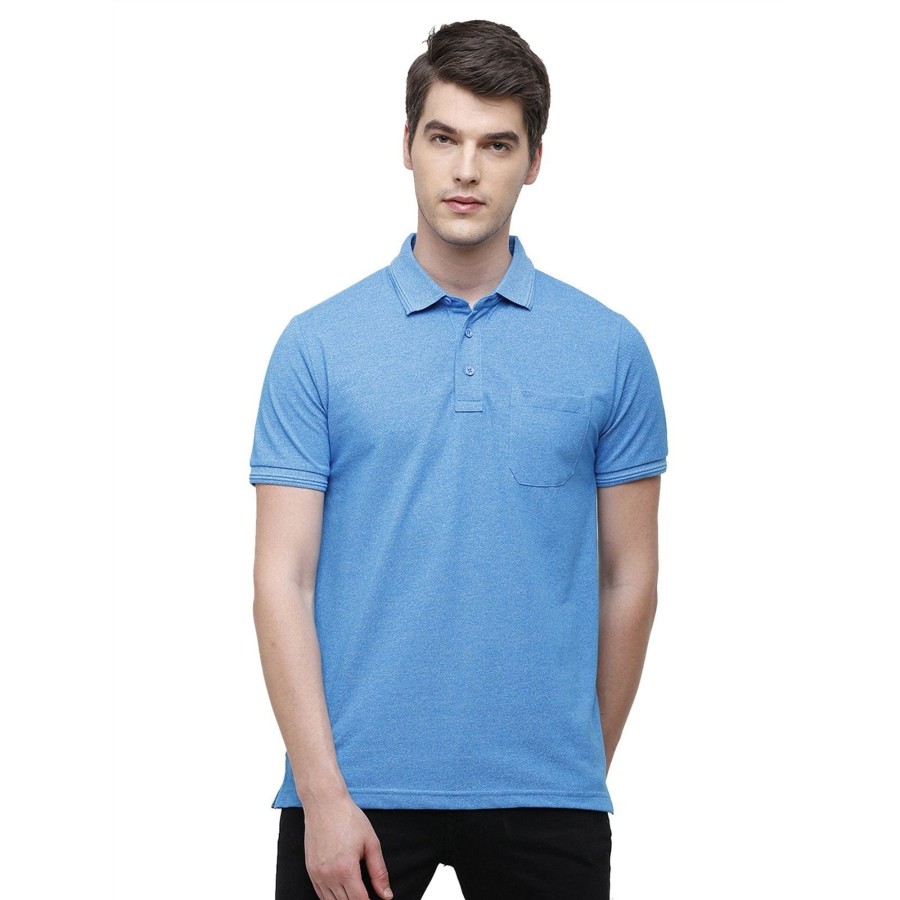 T-Shirts Classic Polo | Classic Polo Men'S Royal Blue Trendy Grindle Polo Half Sleeve Slim Fit T-Shirt | Proten - Royal