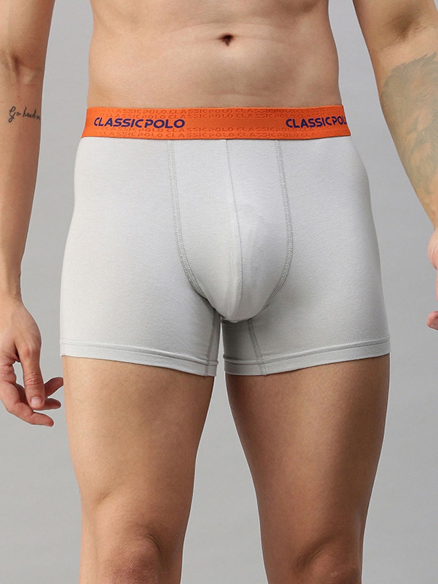 Innerwear Classic Polo | Classic Polo Men'S Modal Solid Trunk | Glance - Grey