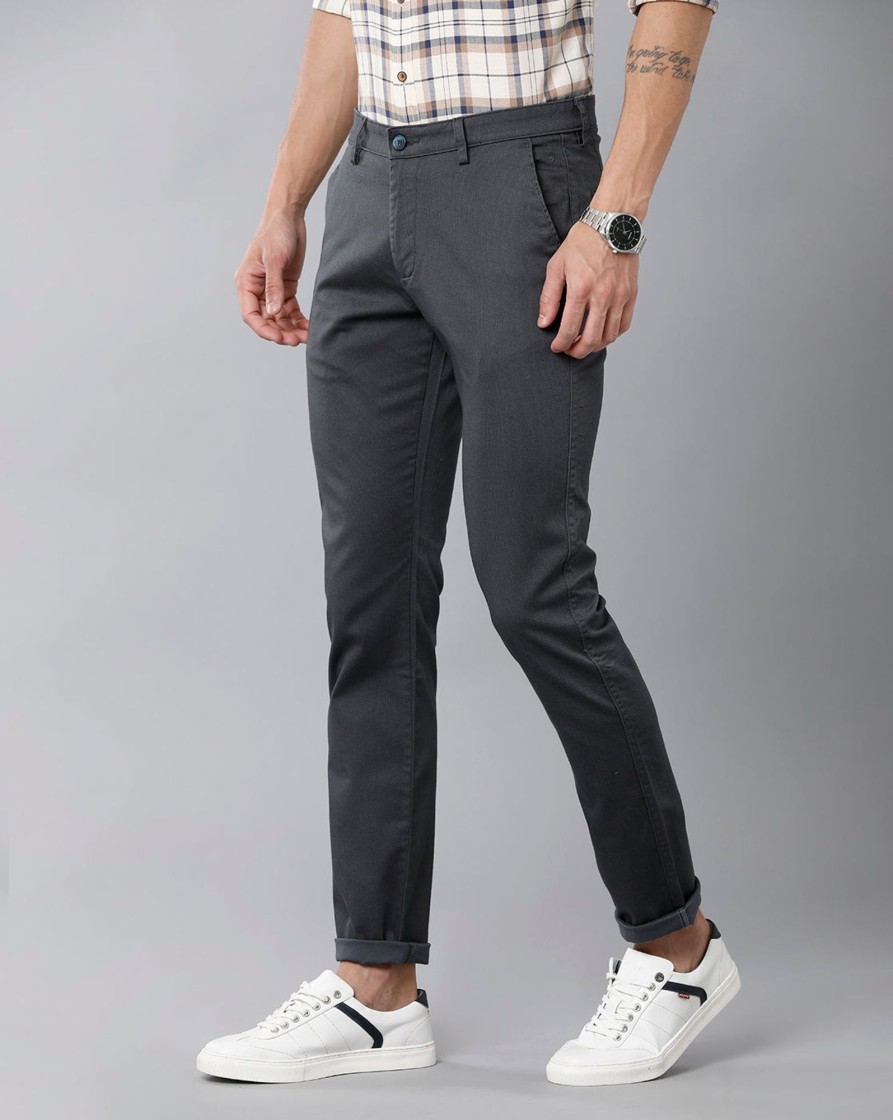 Trousers Classic Polo | Classic Polo Men'S 100% Cotton Moderate Fit Solid Grey Color Trouser | To1-36 C-Gry