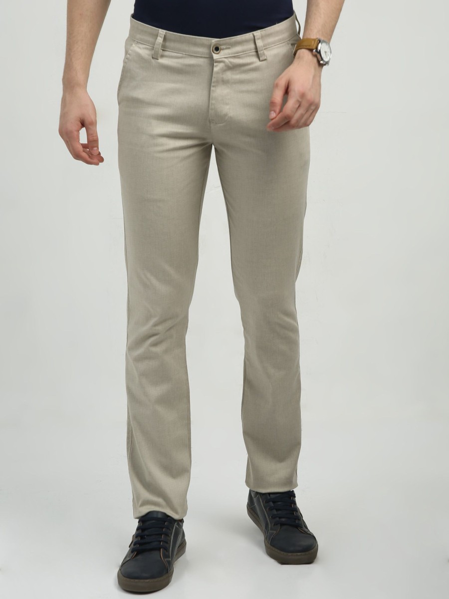 Trousers Classic Polo | Classic Polo Men'S Chiseled Fit Cotton Trousers | Tbo2-30 C-Beg-Cf-Ly