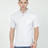 T-Shirts Classic Polo | Classic Polo Mens Cotton Half Sleeves Striped Authentic Fit Polo Neck Grey Color T-Shirt | Feeders-233 A Af P