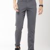 Trousers Classic Polo | Classic Polo Mens 100% Cotton Solid Slim Fit Dark Grey Color Trousers - Eros D.Grey