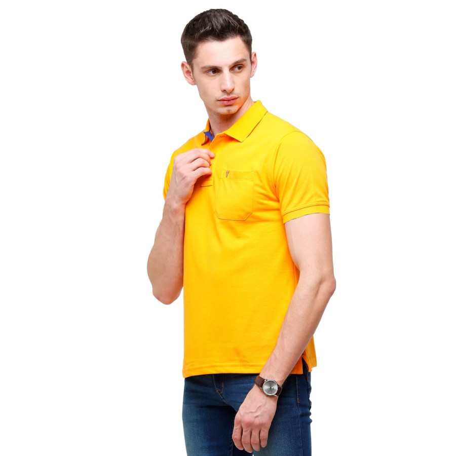 T-Shirts Classic Polo | Classic Polo Men'S Orange Polo Authentic Fit T-Shirt | 4Ssn 213