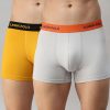 Innerwear Classic Polo | Classic Polo Men'S Modal Solid Trunks | Glance - Yellow & Grey (Pack Of 2)