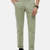 Trousers Classic Polo | Classic Polo Mens Solid Moderate Fit Green Trousers - Ares Lt.Pista