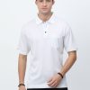 T-Shirts Classic Polo | Classic Polo Mens Cotton Half Sleeves Floral Authentic Fit Polo Neck White Color T-Shirt | Swank - 07 A Af P