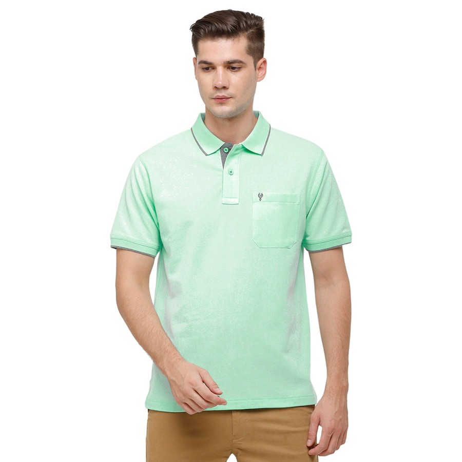 T-Shirts Classic Polo | Classic Polo Men'S Smart Double Pique Polo Half Sleeve Authentic Fit T-Shirt | Nova - Auqa