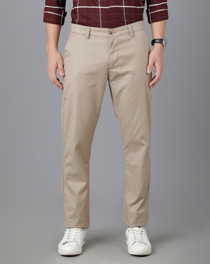 Trousers Classic Polo | Classic Polo Mens Cotton Solid Slim Fit Khaki Color Trouser | Tn2-06 B