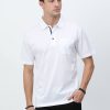 T-Shirts Classic Polo | Classic Polo Mens Cotton Half Sleeves Printed Authentic Fit Polo Neck White Color T-Shirt | Rare - 04 A Af P