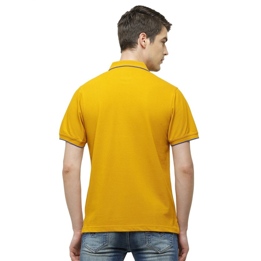 T-Shirts Classic Polo | Classic Polo Men'S Smart Double Pique Polo Half Sleeve Authentic Fit T-Shirt | Nova - G.Yellow