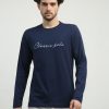 T-Shirts Classic Polo | Classic Polo Men'S Crew Neck Full Sleeve Slim Fit Cotton T Shirt | Baleno Fs -591 B Sf C