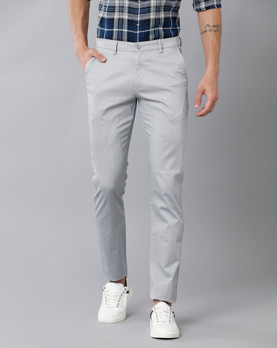 Trousers Classic Polo | Classic Polo Men'S 100% Cotton Moderate Fit Solid Ash Color Trouser | To1-37 A-Ash