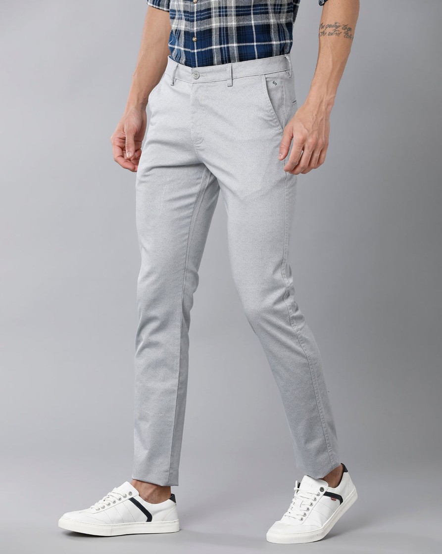 Trousers Classic Polo | Classic Polo Men'S 100% Cotton Moderate Fit Solid Ash Color Trouser | To1-37 A-Ash