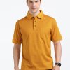 T-Shirts Classic Polo | Classic Polo Mens Cotton Half Sleeves Floral Authentic Fit Polo Neck Yellow Color T-Shirt | Swank - 04 A Af P