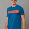 T-Shirts Classic Polo | Classic Polo Men'S Cotton Printed Half Sleeve Slim Fit Round Neck Navy Blue Color T-Shirt | Baleno - 508 B