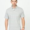 T-Shirts Classic Polo | Classic Polo Mens Cotton Half Sleeves Striped Authentic Fit Polo Neck Grey Color T-Shirt | Mel - 238 B Af P