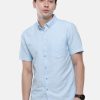 Shirts Classic Polo | Classic Polo Men'S Cotton Light Blue Solid Half Sleeve Shirt - Enzo-L.Blue-Mf-Hs