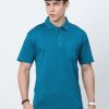 T-Shirts Classic Polo | Classic Polo Mens Cotton Half Sleeves Floral Authentic Fit Polo Neck Blue Color T-Shirt | Rare - 05 A Af P