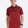 T-Shirts Classic Polo | Classic Polo Mens Cotton Half Sleeves Color Blocked Slim Fit Polo Neck Red Color T-Shirt | Prm - 775 D Sf P