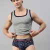 Innerwear Classic Polo | Classic Polo Men'S Modal Printed Brief | Scarce - Blue