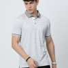 T-Shirts Classic Polo | Classic Polo Mens Cotton Half Sleeves Floral Slim Fit Polo Neck Grey Color T-Shirt | Scant - 28 B Sf P