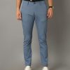 Trousers Classic Polo | Classic Polo Men'S 100% Cotton Moderate Fit Solid Blue Color Trouser | To1-34 C-Blu