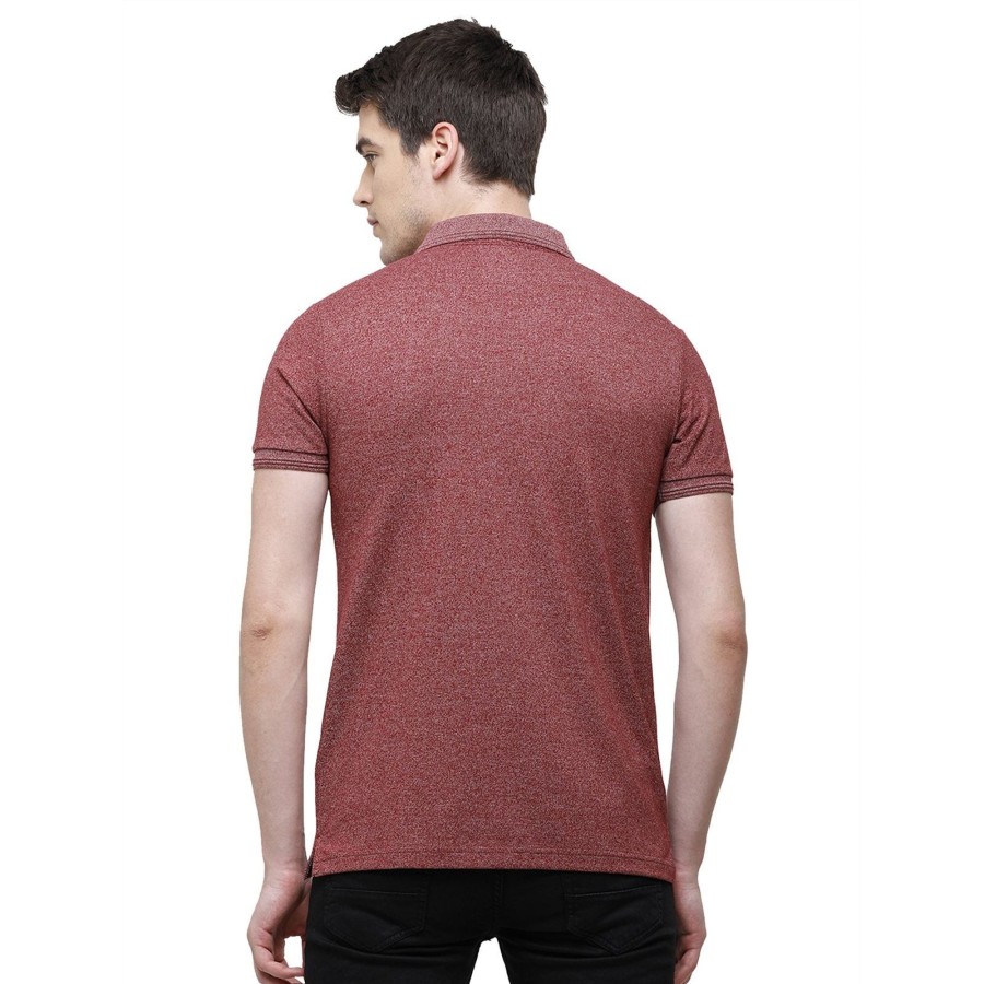 T-Shirts Classic Polo | Classic Polo Men'S Maroon Trendy Grindle Polo Half Sleeve Slim Fit T-Shirt | Proten - Syrah