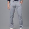 Trousers CP BRO | Cp Bro Men'S Cotton Solid Slim Fit Light Grey Color Trouser | Tbn2-21 A