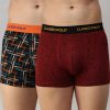 Innerwear Classic Polo | Classic Polo Men'S Modal Printed Trunks | Glance - Black & Red (Pack Of 2)