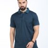 T-Shirts Classic Polo | Classic Polo Mens Cotton Half Sleeves Striped Slim Fit Polo Neck Blue Color T-Shirt | Scant - 34 A Sf P