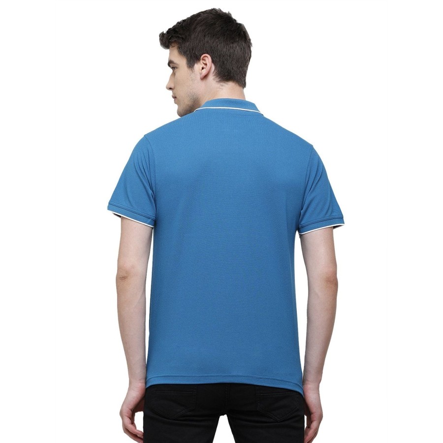 T-Shirts Classic Polo | Classic Polo Men'S Smart Double Pique Polo Half Sleeve Authentic Fit T-Shirt | Nova - Ocean Depth