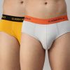 Innerwear Classic Polo | Classic Polo Men'S Modal Solid Briefs | Scarce - Yellow & Grey (Pack Of 2)