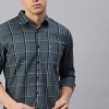 Shirts Classic Polo | Classic Polo Men'S Cotton Full Sleeve Checked Slim Fit Polo Neck Multicolur Woven Shirt | So1-160 A