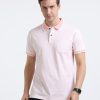 T-Shirts Classic Polo | Classic Polo Mens Pure Cotton Half Sleeves Printed Slim Fit Polo Neck Peach Color T-Shirt | Bello - 217 A Sf P