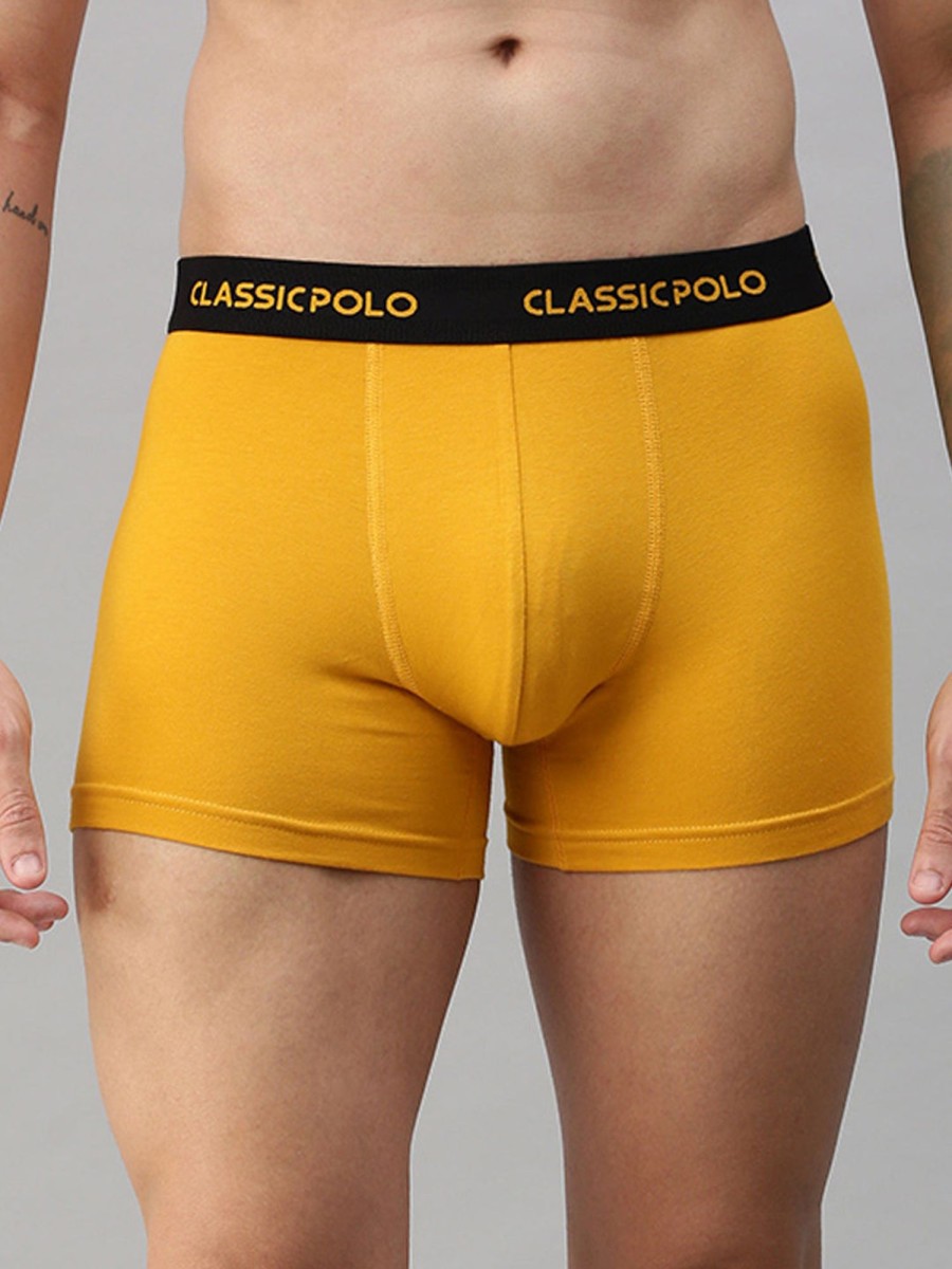 Innerwear Classic Polo | Classic Polo Men'S Modal Solid Trunk | Glance - Yellow