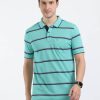 T-Shirts Classic Polo | Classic Polo Mens Cotton Half Sleeves Striped Slim Fit Polo Neck Blue Color T-Shirt | Adore - 208 B Sf P