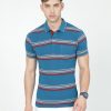 T-Shirts Classic Polo | Classic Polo Mens Casual Blue Striped Cotton T-Shirt | F-Adore - 104 A Sf P