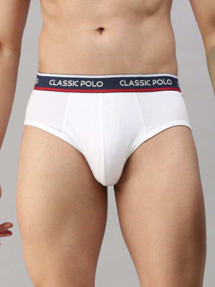 Innerwear Classic Polo | Classic Polo Men'S Modal Solid Brief | Scarce - White