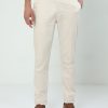 Trousers Classic Polo | Classic Polo Men'S Moderate Fit Cotton Trousers | Cr-Trs-Satin-Cream Mf Ly