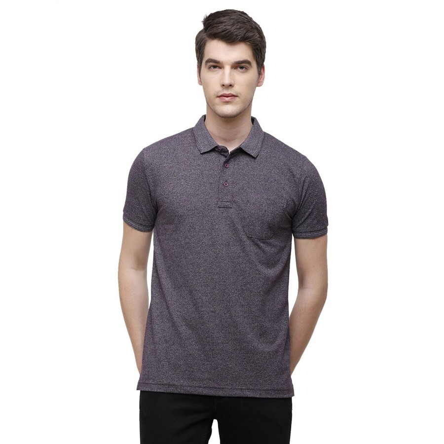 T-Shirts Classic Polo | Classic Polo Men'S Wine Trendy Grindle Polo Half Sleeve Slim Fit T-Shirt | Proten - Wine