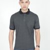 T-Shirts Classic Polo | Classic Polo Mens Cotton Half Sleeves Floral Authentic Fit Polo Neck Black Color T-Shirt | Swank - 06 B Af P