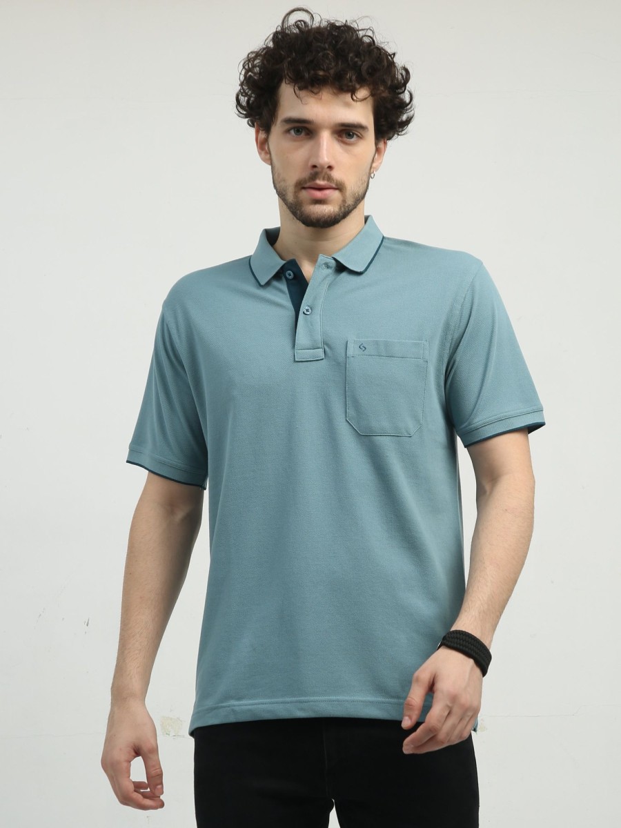 T-Shirts Classic Polo | Classic Polo Men'S Polo Neck Half Sleeve Authentic Fit Cotton T Shirt | Toy-Nova-Lagoon Af P