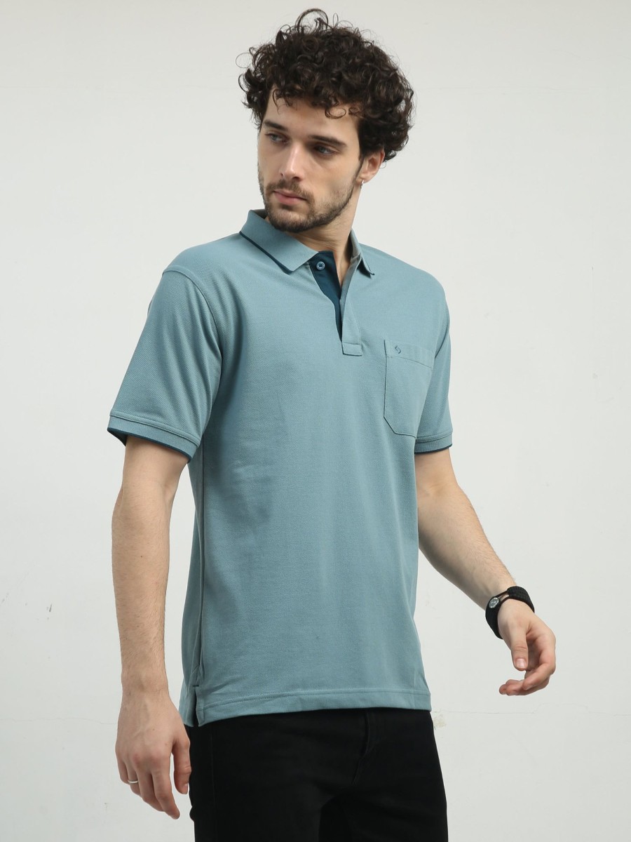 T-Shirts Classic Polo | Classic Polo Men'S Polo Neck Half Sleeve Authentic Fit Cotton T Shirt | Toy-Nova-Lagoon Af P