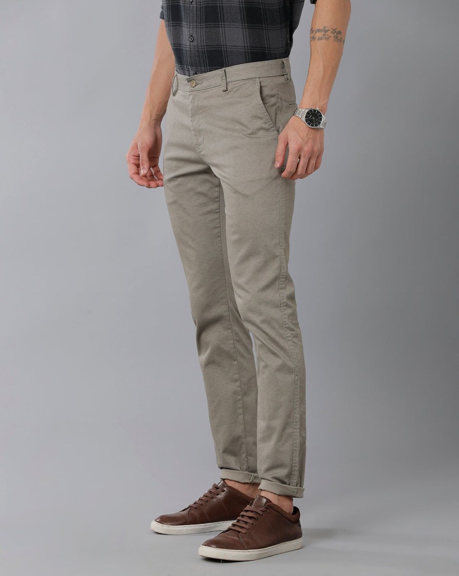 Trousers Classic Polo | Classic Polo Men'S 100% Cotton Moderate Fit Solid Pista Color Trouser | To1-37 D-Pis