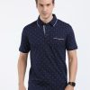 T-Shirts Classic Polo | Classic Polo Mens Cotton Half Sleeves Printed Slim Fit Polo Neck Navy Color T-Shirt | Prm - 787 A Sf P