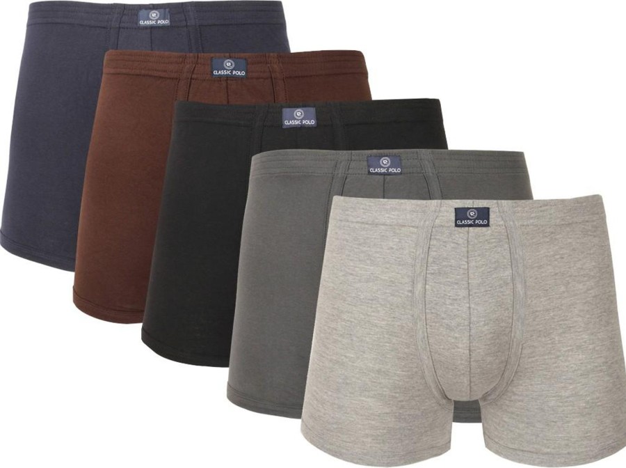 Innerwear Classic Polo | Classic Polo Men'S Trunk Assorted Colors Pack Of Five - Skon