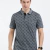 T-Shirts Classic Polo | Classic Polo Mens Cotton Half Sleeves Printed Slim Fit Polo Neck Grey Color T-Shirt | Beau - 215 A Sf P