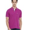 T-Shirts Classic Polo | Classic Polo Men'S Purple Solid Polo Authentic Fit T-Shirt | 4Ssn 218